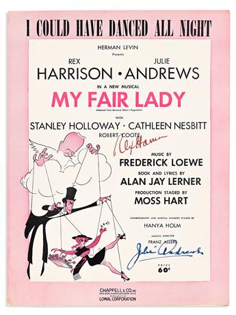 Andrews, Julie (b. 1935) Signed Sheet Music for I Could Have Danced All Night from My Fair Lady.